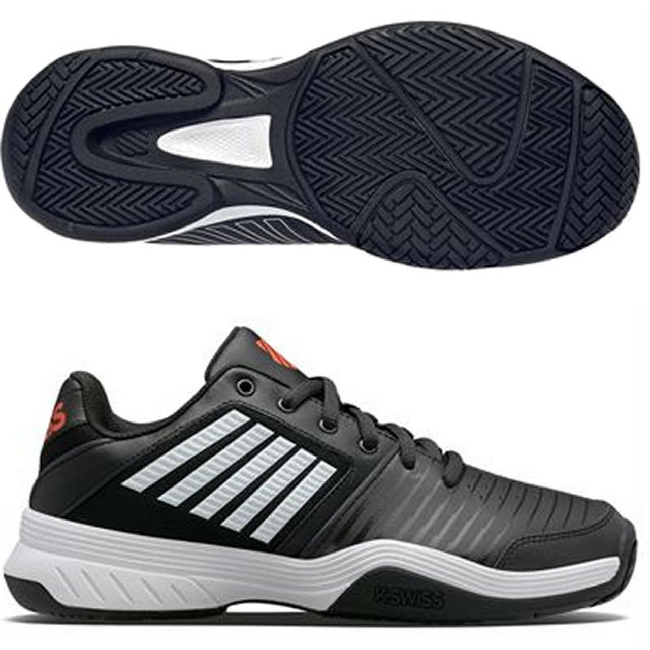 K-Swiss Court Express Men, Black/White (Generous Width) 3 K-Swiss Court Express Men, Black/White (Generous Width)