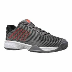 K-Swiss Hypercourt Express 2 Men CLAY COURT, Gray/Blk/Red -Sporting Goods Store 06614052b 05646.1654110183
