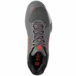 K-Swiss Hypercourt Express 2 Men CLAY COURT, Gray/Blk/Red -Sporting Goods Store 06614052c 21640.1654110183