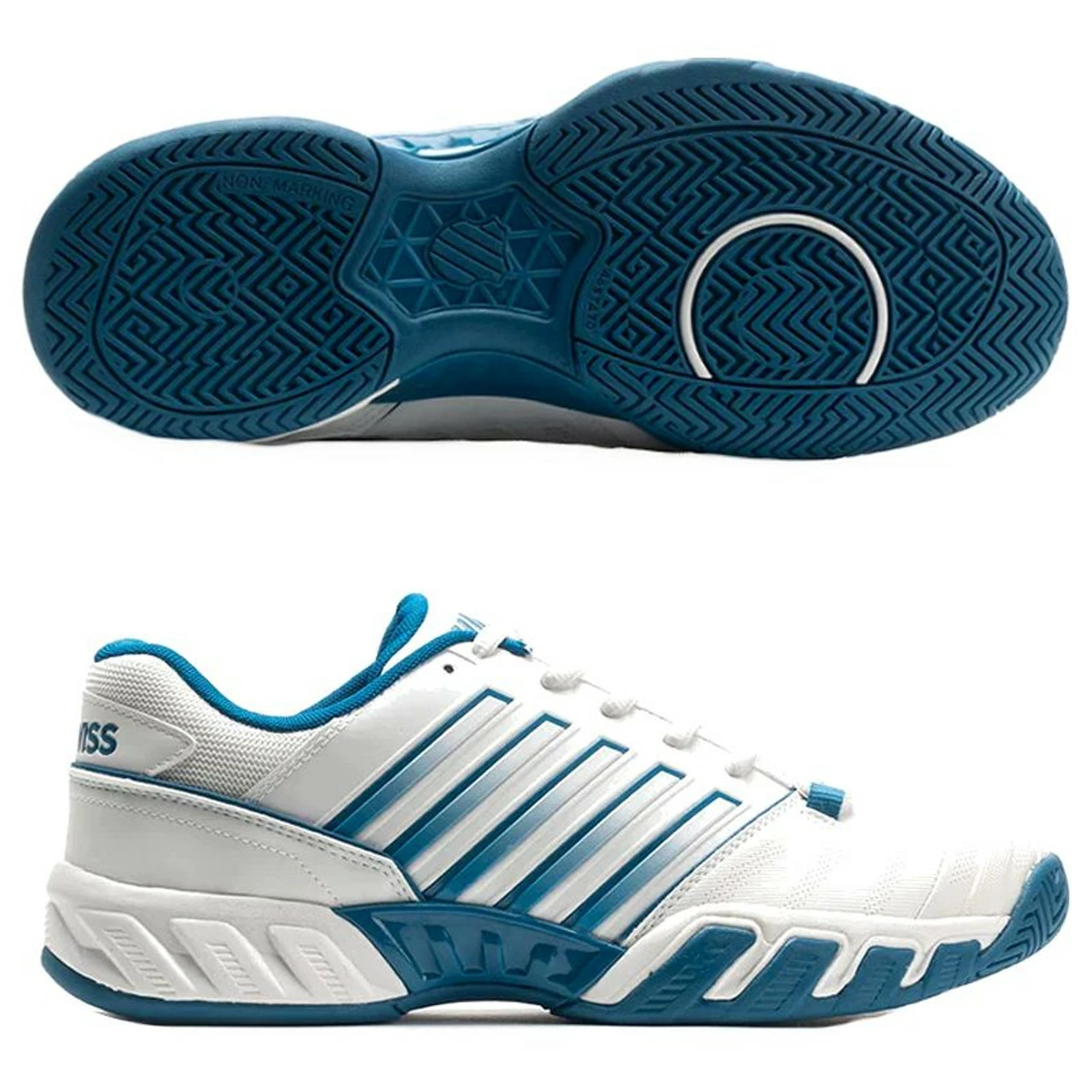 K-Swiss Bigshot Light 4, Men White/Blue 3 K-Swiss Bigshot Light 4, Men White/Blue