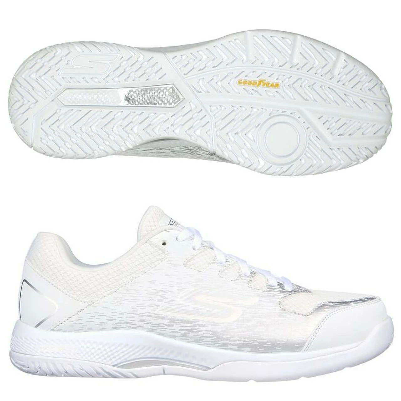 Skechers Viper Court Ladies Pickleball Shoes, White 3 Skechers Viper Court Ladies Pickleball Shoes, White