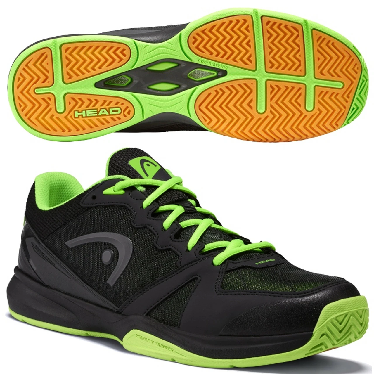 HEAD Revolt Men's, Black/Green 3 HEAD Revolt Men's, Black/Green