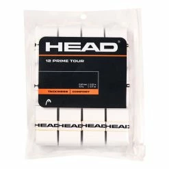 HEAD Prime Tour Overgrip, 12 Pack, White Or Black