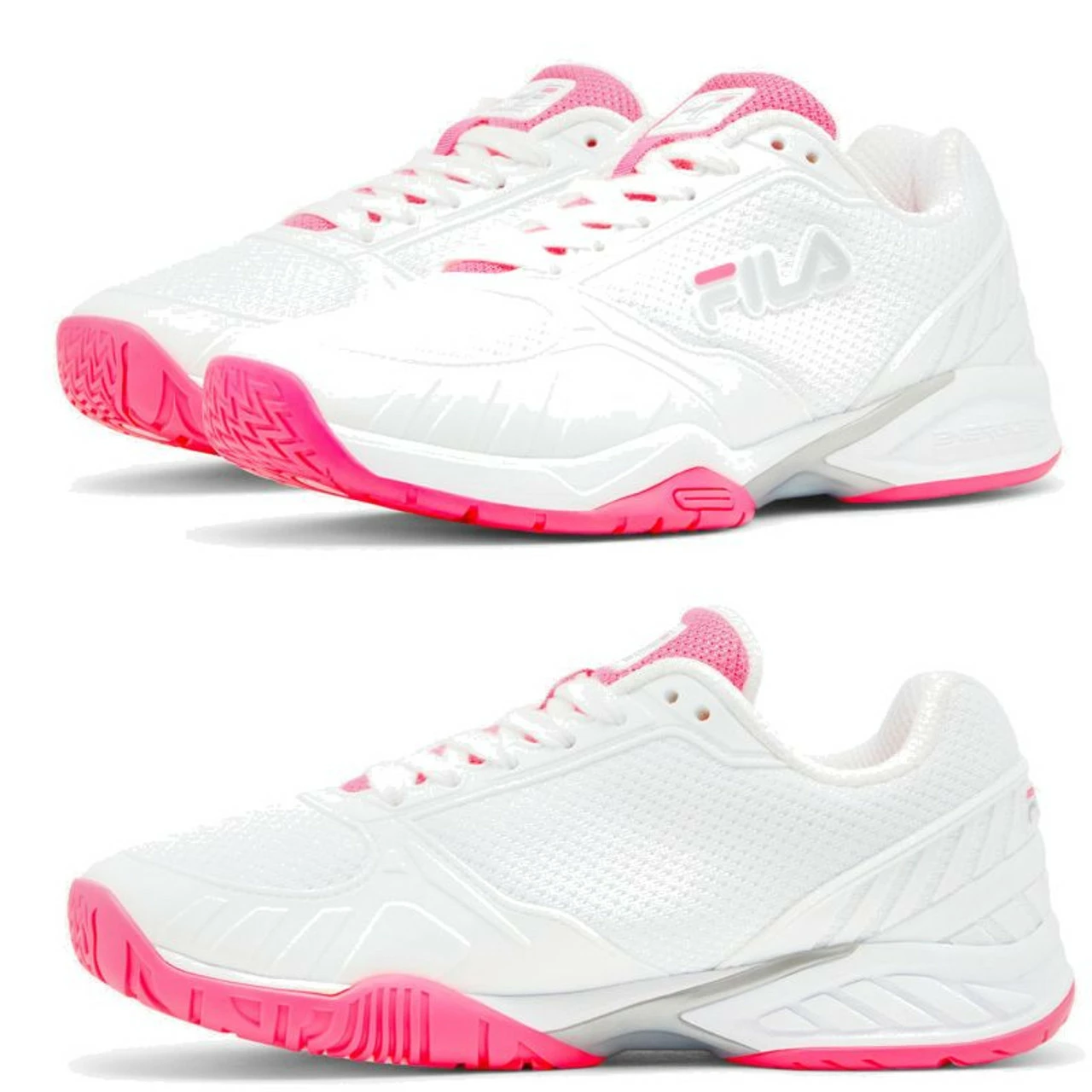 Fila Volley Zone Ladies, White/Pink For Pickleball / Tennis / Paddle 2022 (RUNS WIDE) 4 Fila Volley Zone Ladies, White/Pink For Pickleball / Tennis / Paddle 2022 (RUNS WIDE) - Image 2