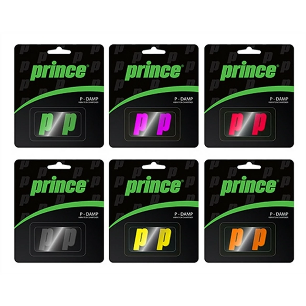 Prince P Damp String Dampener 2 Pack, Assorted 3 Prince P Damp String Dampener 2 Pack, Assorted