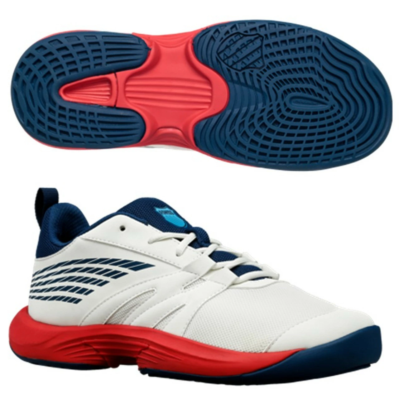 K-Swiss Speed Trac JR White / Blue / Red 3 K-Swiss Speed Trac JR White / Blue / Red