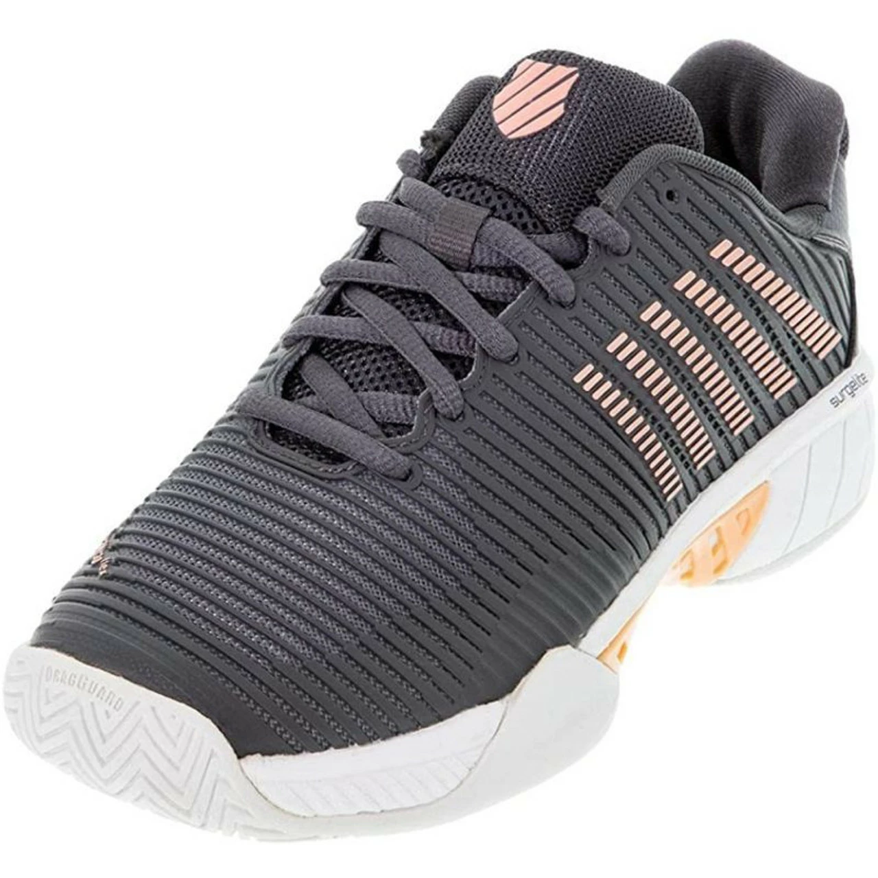 K-Swiss Hypercourt Express 2 Ladies WIDE, Ashpalt/Peach 5 K-Swiss Hypercourt Express 2 Ladies WIDE, Ashpalt/Peach - Image 3