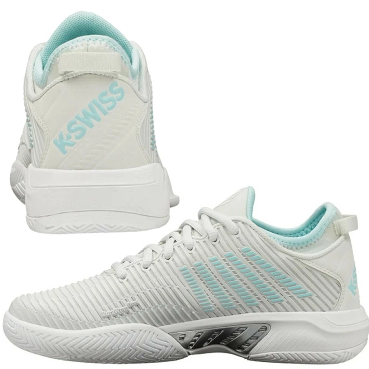 K-Swiss Hypercourt Supreme Women, Gray/Blue 4 K-Swiss Hypercourt Supreme Women, Gray/Blue - Image 2