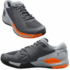 Wilson Rush Pro Ace Men 2E Wide, Gray/Orange -Sporting Goods Store WRS328660B 23385.1666295242