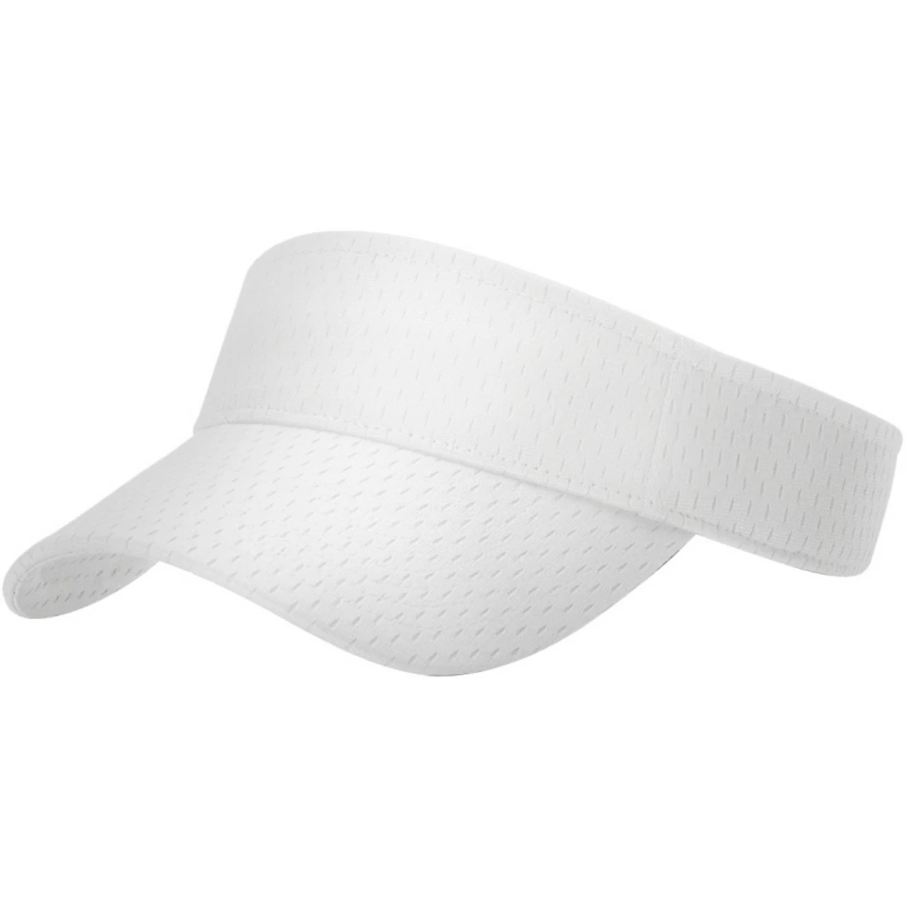 Mesh No Logo Visor, White 3 Mesh No Logo Visor, White