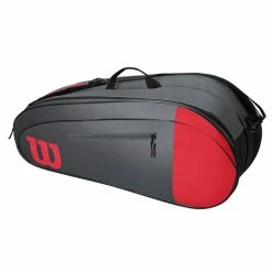 Wilson Team 6 Pack Bag, Red/Gray